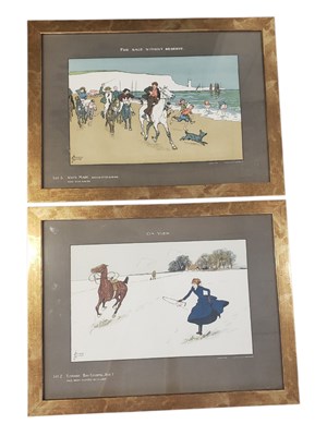 Lot 418 - LANCE THACKERAY (1869-1916) - TWO 1902 FRAMED COLOUR LITHOGRAPHS