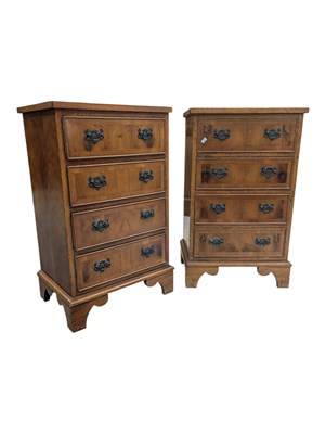 Lot 719 - PAIR 20TH CENTURY QUEEN ANNE MAHOGANY BEDSIDE CHESTS
