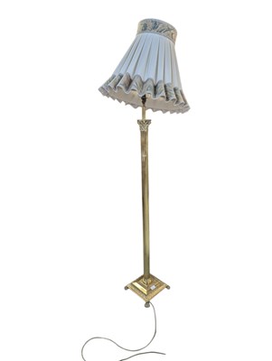 Lot 715 - 20TH CENTURY CORINTHIAN BRASS STANDARD LAMP