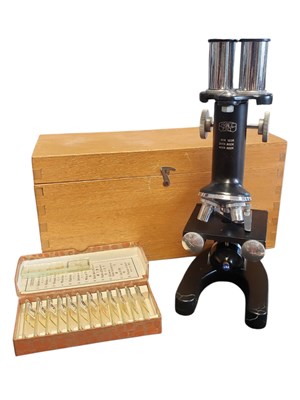 Lot 420 - 20TH CENTURY CASED PRINCE P.M.I. COMPOUND MICROSCOPE
