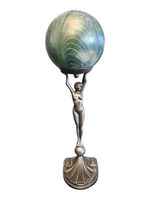 Lot 399 - 20TH CENTURY ART DECO DANCER LAMP