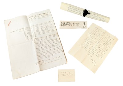 Lot 249 - WOLF HALL (2024) - COLLECTION OF PRODUCTION MADE PROPS - LETTERS AND INDENTURES