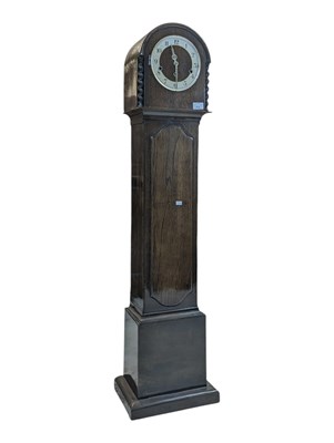 Lot 713 - 1930S ART DECO GRANDAUGHTER OAK CLOCK