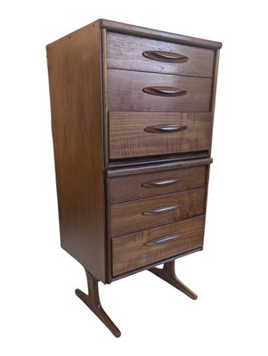 Lot 666 - G PLAN FURNITURE MANNER - VINTAGE MID CENTURY TEAK CHEST OF DRAWERS