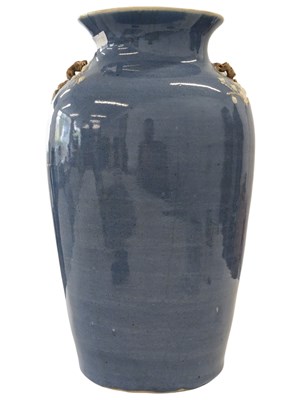 Lot 161 - 19TH CENTURY CHINESE ENAMELLED BLUE VASE