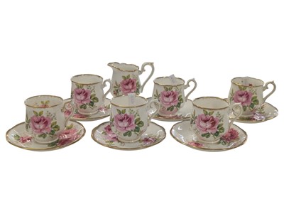 Lot 159 - ROYAL ALBERT - AMERICAN BEAUTY - VINTAGE 20TH CENTURY PORCELAIN TEA SERVICE