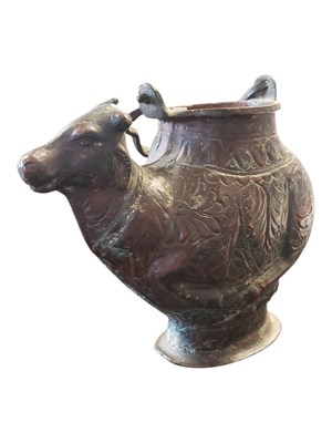 Lot 404 - 18TH CENTURY COPPER NANDI COW JUG