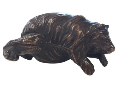 Lot 392 - VINTAGE 20TH CENTRUY METAL BROWN BEAR FIGURE