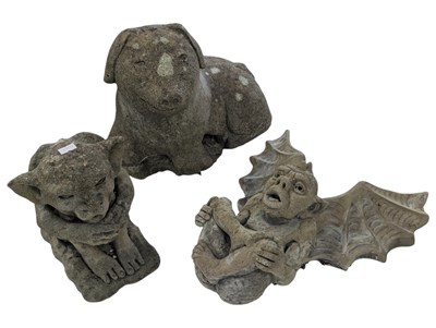 Lot 424 - COLLECTION OF MODERN OUTDOOR STONE STATUES