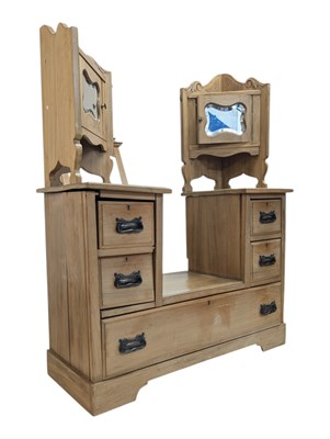 Lot 707 - EDWARDIAN SATIN WOOD DROP CENTRE DRESSING TABLE