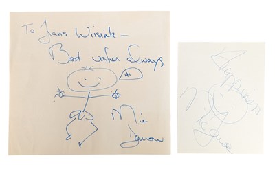 Lot 253 - ACTORS - MIA FARROW - HAND DRAWN SKETCH AND AUTOGRAPH