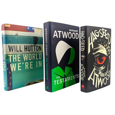 Lot 42 - ATWOOD, MARGARET - 2019 THE TESTAMENTS & 2016 THE HAG-SEED, FIRST EDITIONS, ONE SIGNED