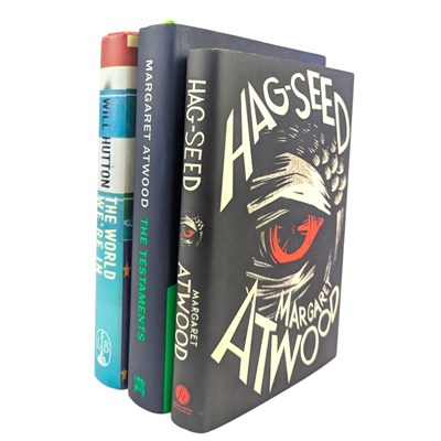 Lot 42 - ATWOOD, MARGARET - 2019 THE TESTAMENTS & 2016 THE HAG-SEED, FIRST EDITIONS, ONE SIGNED