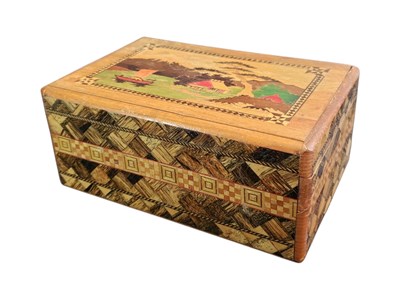 Lot 411 - 20TH CENTURY VINTAGE JAPANESE HIMITSU-BAKO PUZZLE BOX W/ YOSEGI MARQUETRY