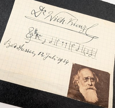 Lot 28 - COMPOSERS - WILHELM KIENZL (D.1941) - AUTOGRAPH & MUSICAL NOTATION