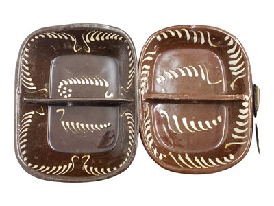 Lot 195 - SIX 19TH CENTURY & LATER BELIEVED WETHERIGGS POTTERY SLIPWARE TRAYS