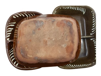 Lot 195 - SIX 19TH CENTURY & LATER BELIEVED WETHERIGGS POTTERY SLIPWARE TRAYS