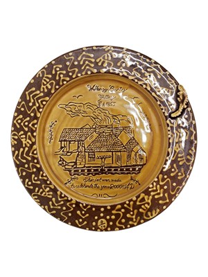 Lot 175 - WETHERIGGS POTTERY - 2000 CERAMIC SLIPWARE COMMEMORATIVE CHARGER