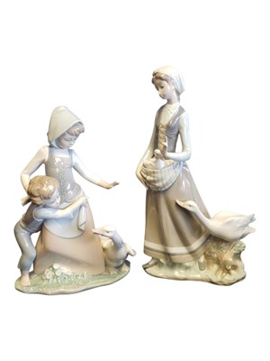Lot 178 - LLADRO - TWO 20TH CENTURY VINTAGE SPANISH PORCELAIN FIGURES