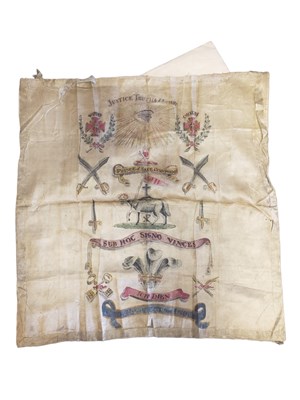 Lot 522 - PRINCE OF SAXE COBOURG PRINTED SILK PANEL