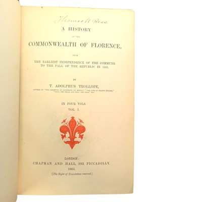 Lot 108 - TROLLOPE, THOMAS - A SELECTION OF WORKS TITLES TO INCLUDE FIRST EDITIONS