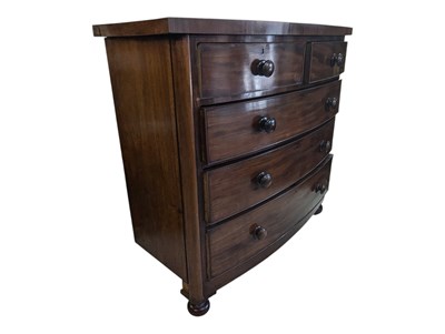 Lot 698 - 19TH CENTURY VICTORIAN MAHOGANY CHEST OF DRAWERS