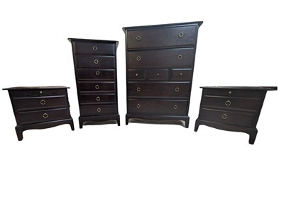 Lot 681 - TWO STAG MINSTREL CHEST OF DRAWERS & BEDSIDE CABINETS