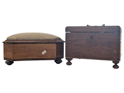 Lot 432 - 19TH CENTURY GEORGE III MAHOGANY BOX & ANOTHER