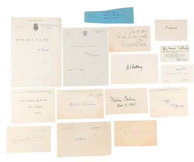 Lot 263 - NOBEL PRIZE WINNERS - AUTOGRAPHS - LARGE COLLECTION