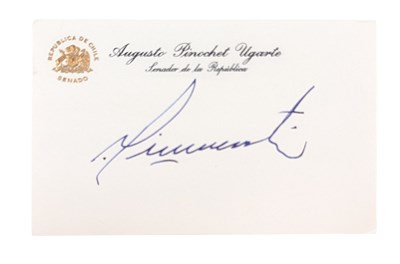 Lot 271 - WORLD LEADERS - AUGUSTO PINOCHET (D.2006) - AUTOGRAPH