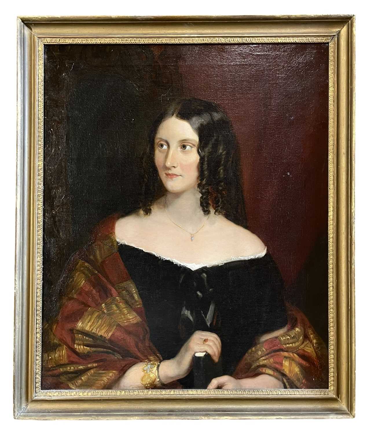 Lot 500 - CIRCLE OF ROBERT THORBURN - OIL ON CANVAS PORTRAIT OF JULIANA POLE-CAREW (1812-1881)