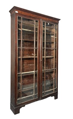 Lot 390 - 19TH CENTURY VICTORIAN MAHOGANY ASTRAGAL GLAZED TALL BOOKCASE