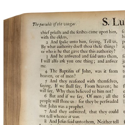 Lot 17 - 1716-7 - THE HOLY BIBLE CONTAINING THE OLD TESTAMENT AND THE NEW: JOHN BASKETT VINEGAR BIBLE