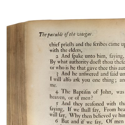Lot 17 - 1716-7 - THE HOLY BIBLE CONTAINING THE OLD TESTAMENT AND THE NEW: JOHN BASKETT VINEGAR BIBLE
