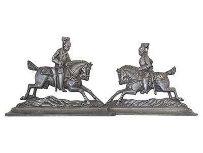 Lot 466 - PAIR OF EARLY 20TH CENTURY CAST ALUMINIUM CAVALRY DOORSTOPS