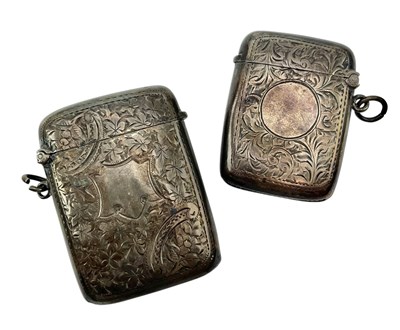 Lot 47 - TWO HALLMARKED SILVER VESTA CASES