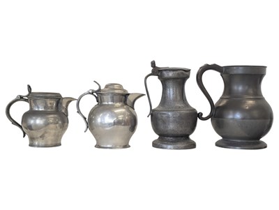 Lot 468 - COLLECTION OF 18TH CENTURY & LATER METAL PEWTER JUGS