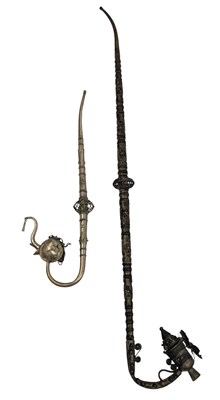 Lot 92 - TWO SOUTH EAST ASIAN / THAI TOBACCO SMOKING PIPES / OPIUM PIPES 东南亚/泰国 烟斗