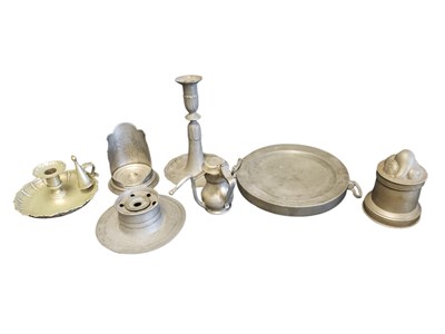 Lot 260 - COLLECTION OF 19TH CENTURY PEWTER DOMESTIC HOUSEHOLD WARES