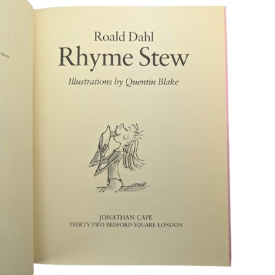 Lot 51 - DAHL, ROALD - THREE FIRST EDITIONS - TO INCLUDE THE WITCHES, RHYME STEW AND THE MINPINS