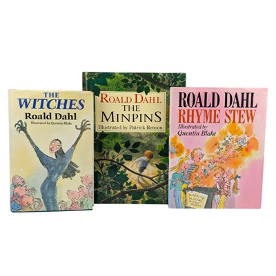Lot 51 - DAHL, ROALD - THREE FIRST EDITIONS - TO INCLUDE THE WITCHES, RHYME STEW AND THE MINPINS