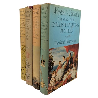 Lot 198 - CHURCHILL, WINSTON - 1956-8 HISTORY OF THE ENGLISH-SPEAKING PEOPLE, FIRST EDITIONS
