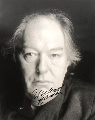 Lot 61 - SIR MICHAEL GAMBON (1940-2023) - SIGNED 8X10" BLACK & WHITE PHOTO
