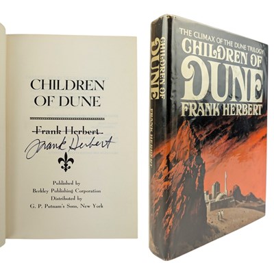 Lot 2 - HERBERT, FRANK - 1976 CHILDREN OF DUNE, SIGNED FIRST EDITION, WITH DUSTWRAPPER