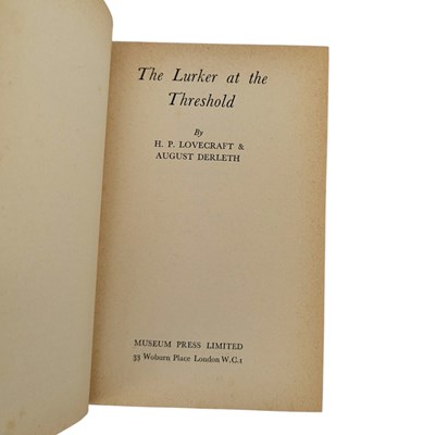 Lot 16 - LOVECRAFT, H. P. - [1948] THE LURKER AT THE THRESHOLD, FIRST UK EDITION