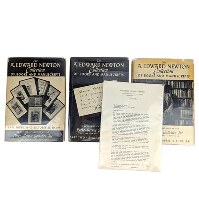 Lot 79 - 1941 THE EDWARD NEWTON COLLECTION, WITH LETTER FROM AUCTION HOUSE, 3VOLS