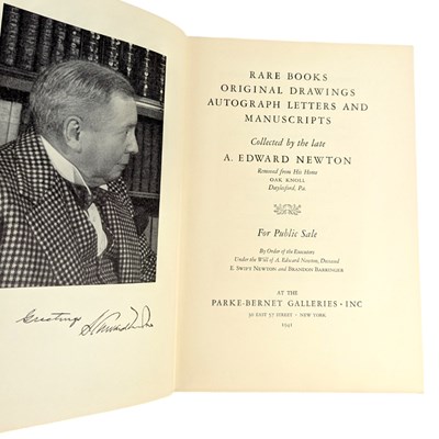 Lot 79 - 1941 THE EDWARD NEWTON COLLECTION, WITH LETTER FROM AUCTION HOUSE, 3VOLS