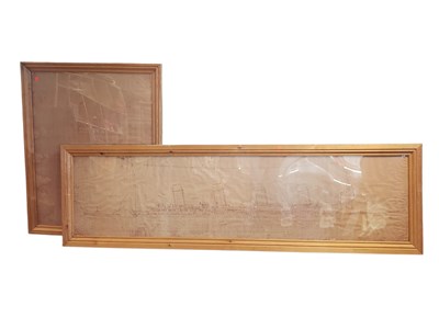 Lot 202 - S S TITANIC HARLAND AND WOLF LARGE 1/32 SCALE TECHNICAL DRAWINGS FRAMED
