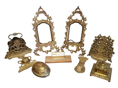 Lot 236 - COLLECTION OF 20TH CENTURY VINTAGE BRASS DECORATIVE HOUSEHOLD ITEMS