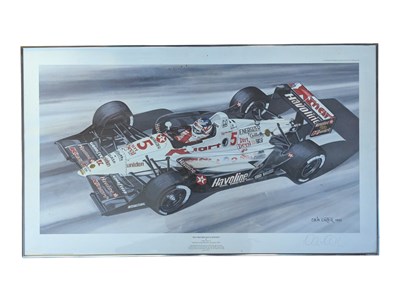 Lot 276 - COLIN CARTER - RECORD BREAKING ROOKIE - 1993 FORMULA ONE PRINT
